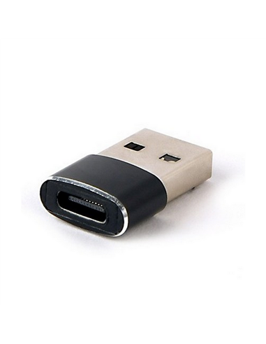 Адаптер для USB-кабеля Cablexpert A-USB2-AMCF-02, USB Type-A (M)/USB Type-C (F), Чёрный