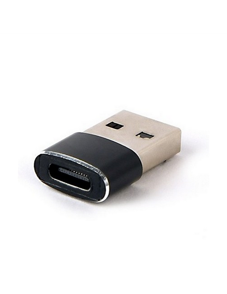 Адаптер для USB-кабеля Cablexpert A-USB2-AMCF-02, USB Type-A (M)/USB Type-C (F), Чёрный