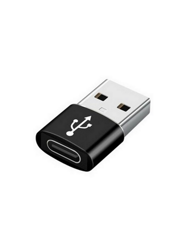Адаптер для USB-кабеля Cablexpert A-USB2-AMCF-02, USB Type-A (M)/USB Type-C (F), Чёрный