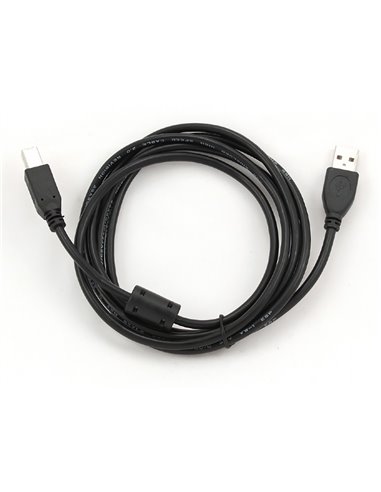 Cablu de date pentru periferice Cablexpert CCFB-USB2-AMBM-3M, USB Type-A/USB Type-B, 3m, Negru