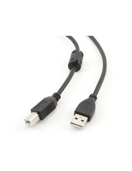 Cablu de date pentru periferice Cablexpert CCFB-USB2-AMBM-3M, USB Type-A/USB Type-B, 3m, Negru