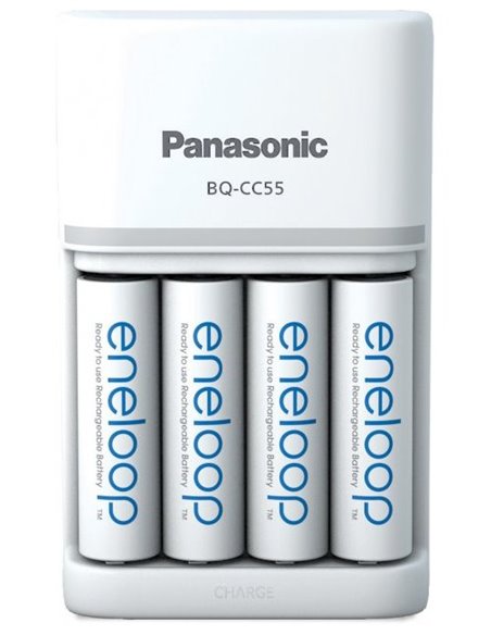 Încărcător Acumulatori Panasonic K-KJ55MCD40E, Alb