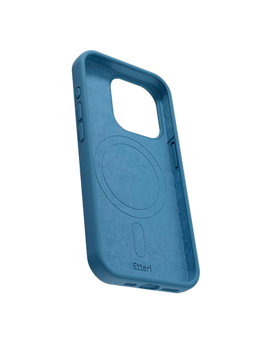 Чехол Etteri Silicone Mag case для iPhone 16 Pro, Темно-синий