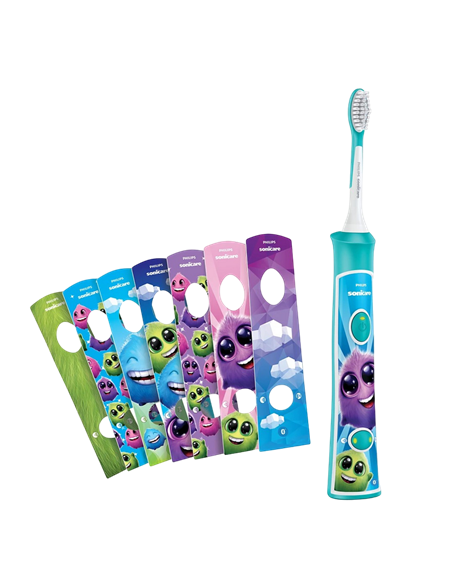 Periuța de dinți electrică sonică PHILIPS Sonicare For Kids HX6322/04, Turcoaz
