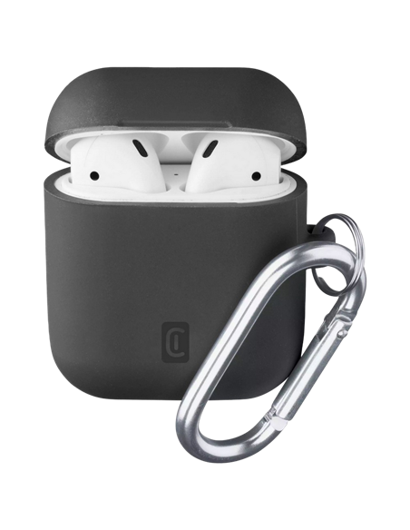 Husă pentru Airpods Cellularline Bounce - AirPods 1 & 2, Negru