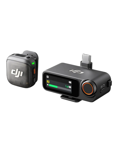 Портативный записывающий микрофон DJI Mic 3 (1 TX + 1 RX), Беспроводной, Черный