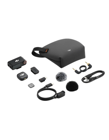 Microfon portabil pentru înregistrare vocală DJI Mic 3 (1 TX + 1 RX), Fără fir, Negru