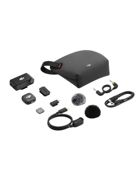 Портативный записывающий микрофон DJI Mic 3 (1 TX + 1 RX), Беспроводной, Черный