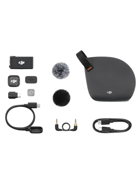 Microfon portabil pentru înregistrare vocală DJI Mic 3 (1 TX + 1 RX), Fără fir, Negru
