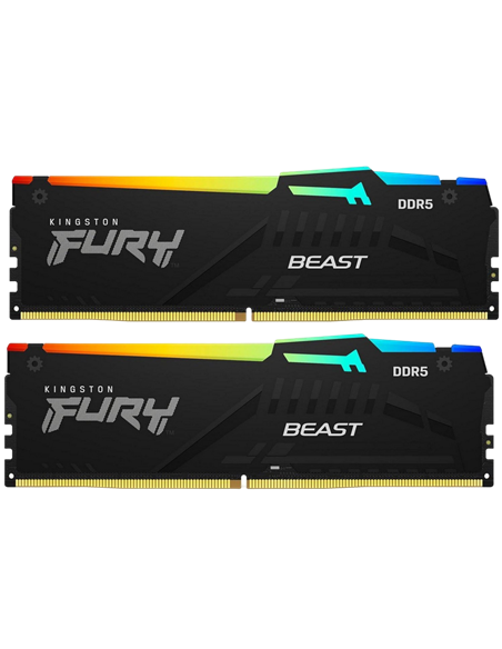 Оперативная память Kingston FURY Beast RGB, DDR5 SDRAM, 6000 МГц, 64Гб, KF560C36BBEAK2-64