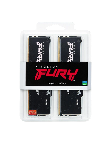 Memorie RAM Kingston FURY Beast RGB, DDR5 SDRAM, 6000 MHz, 64GB, KF560C36BBEAK2-64