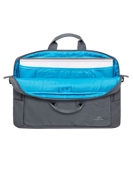 Geantă pentru Laptop RivaCase 7531, 16", Poliester RPET ECO-FRIENDLY, Gri