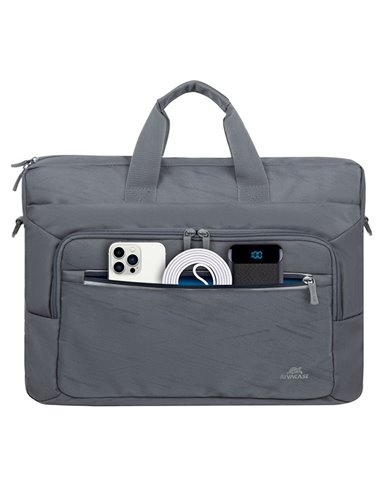 Geantă pentru Laptop RivaCase 7531, 16", Poliester RPET ECO-FRIENDLY, Gri