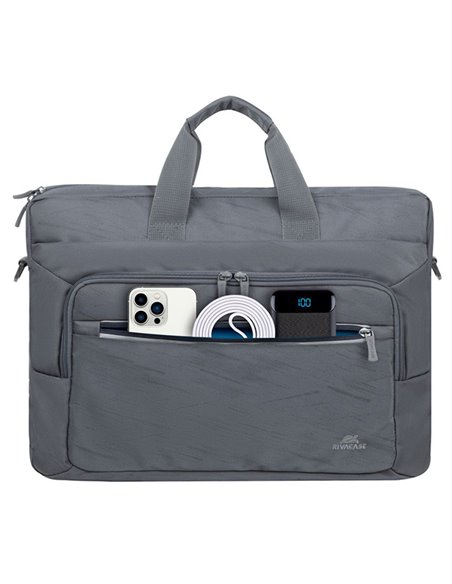 Geantă pentru Laptop RivaCase 7531, 16", Poliester RPET ECO-FRIENDLY, Gri