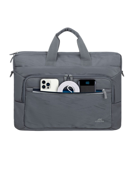 Geantă pentru Laptop RivaCase 7531, 16", Poliester RPET ECO-FRIENDLY, Gri