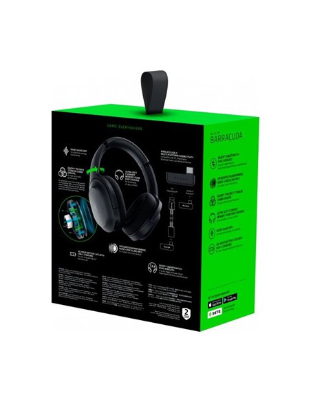 Игровая Гарнитура RAZER Barracuda, Bluetooth/USB, Чёрный
