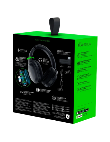 Игровая Гарнитура RAZER Barracuda, Bluetooth/USB, Чёрный