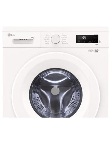 Mașină de spălat LG F4X1008NWH, 8kg, Alb