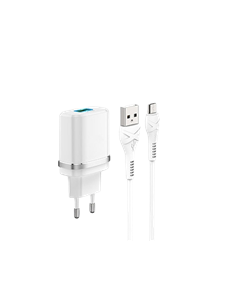 Încărcător Xpower Charger  + Type-C Cable, 1USB, QC3.0, Alb