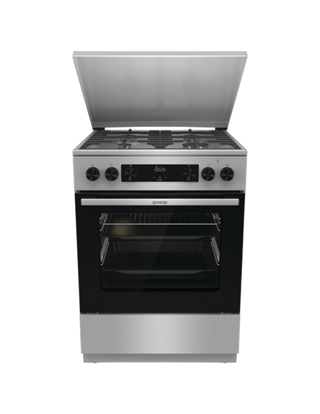 Комбинированная плита Gorenje GKS6C71XF, Нержавеющая сталь