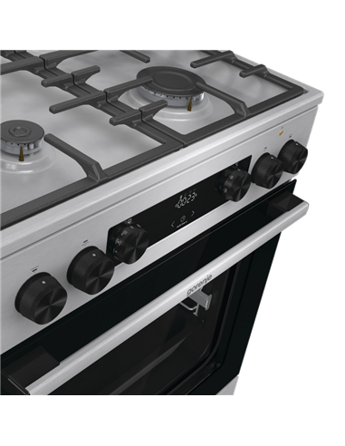 Комбинированная плита Gorenje GKS6C71XF, Нержавеющая сталь