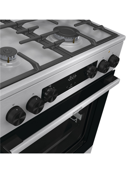 Комбинированная плита Gorenje GKS6C71XF, Нержавеющая сталь