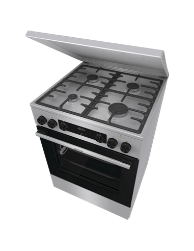 Комбинированная плита Gorenje GKS6C71XF, Нержавеющая сталь