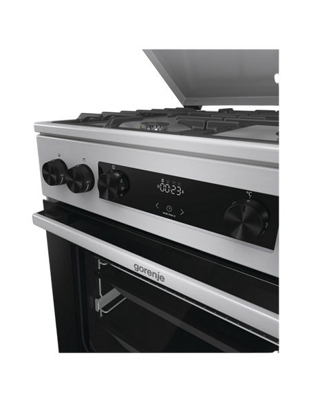 Комбинированная плита Gorenje GKS6C71XF, Нержавеющая сталь