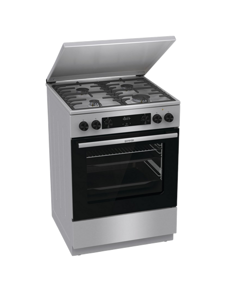 Комбинированная плита Gorenje GKS6C71XF, Нержавеющая сталь