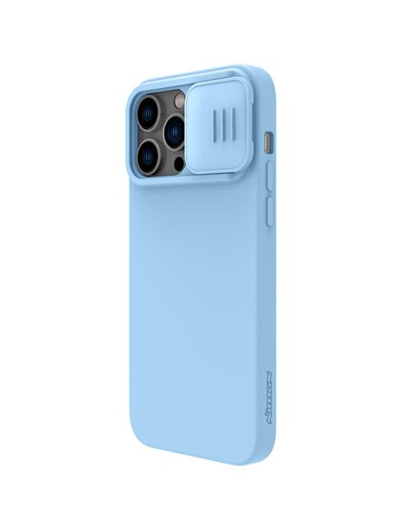 Husă Nillkin iPhone 14 Pro, CamShield Silky Silicone, Blue Haze