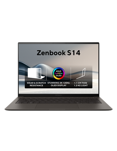 Laptop 14" ASUS Zenbook S 14 OLED UX5406SA, Zumaia Gray, Intel Core Ultra 7 258V, 32GB/1024GB, Windows 11 Home