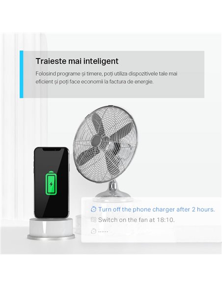 Priză inteligentă TP-LINK Tapo P115, Alb