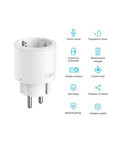 Priză inteligentă TP-LINK Tapo P115, Alb