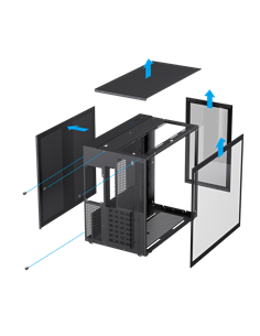 Carcasă PC Gamemax Infinity, Midi-Tower, Fără PSU, Negru 2