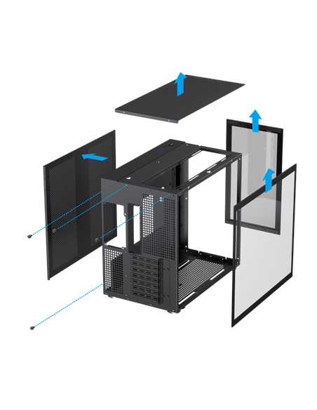 Carcasă PC Gamemax Infinity, Midi-Tower, Fără PSU, Negru