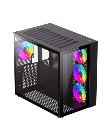 Carcasă PC Gamemax Infinity, Midi-Tower, Fără PSU, Negru