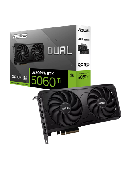 Видеокарта ASUS DUAL-RTX5060TI-O16G-EVO, 16 ГБ GDDR7 128бит