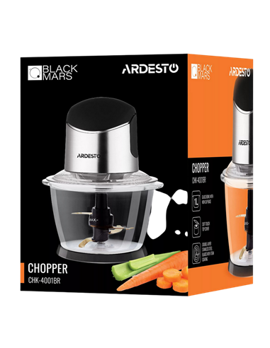 Измельчитель Ardesto CHK-4001BR, Чёрный | Серебристый