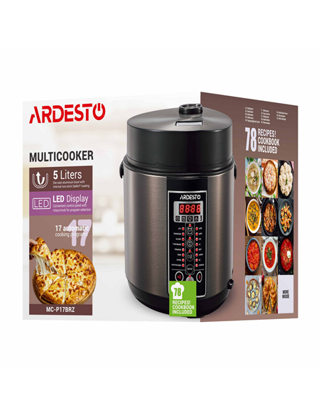 Aparat de gătit multifuncțional Ardesto MC-P17BRZ, Bronz | Negru