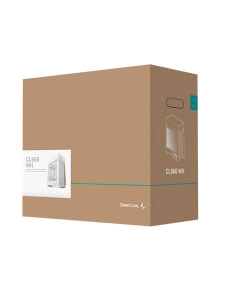 Carcasă PC Deepcool CL660 WH, Midi-Tower, Fără PSU, Alb