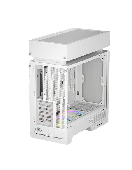 Carcasă PC Deepcool CL660 WH, Midi-Tower, Fără PSU, Alb