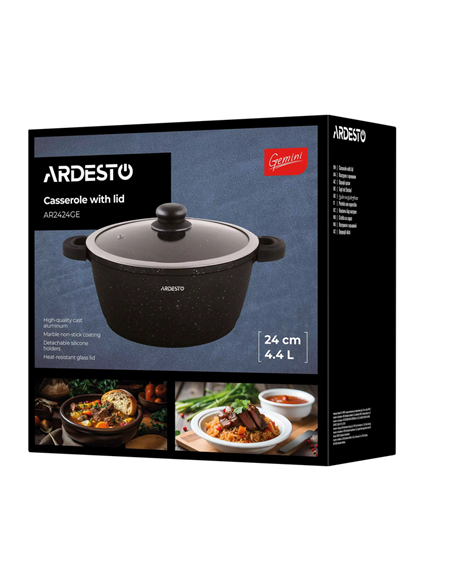 Кастрюля Ardesto AR2424GE, 4,4л, 24см, Чёрный