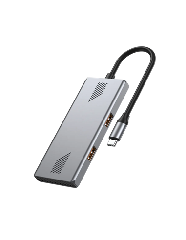 USB-концентратор Gembird UHB-CM-U310-A2C2-01, Серебристый