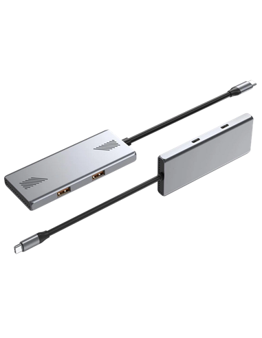 USB-концентратор Gembird UHB-CM-U310-A2C2-01, Серебристый