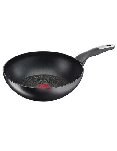 Tigaie WOK Tefal G2551972, 28cm, Negru