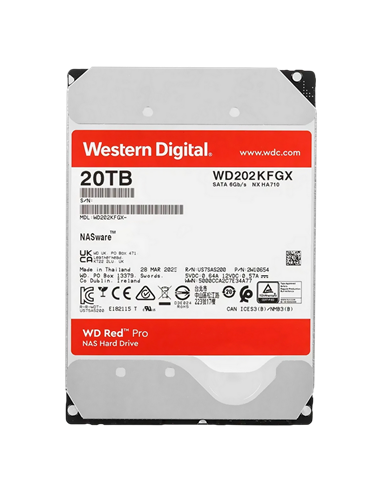 Жесткий диск Western Digital WD Red Pro, 3.5", 20 TB <WD202KFGX>