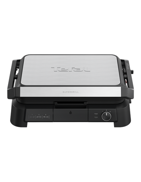 Grătar electric Tefal GC520DE0, 2200W, Negru | Oțel inoxidabil