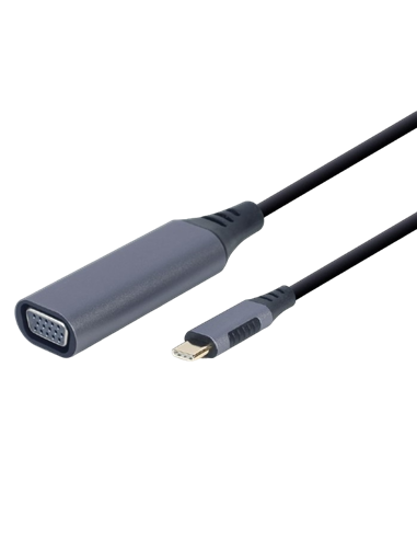 Adaptor Video Cablexpert A-USB3C-VGA-01, USB Type-C (M) - VGA D-Sub (F), 0,15m, Gri