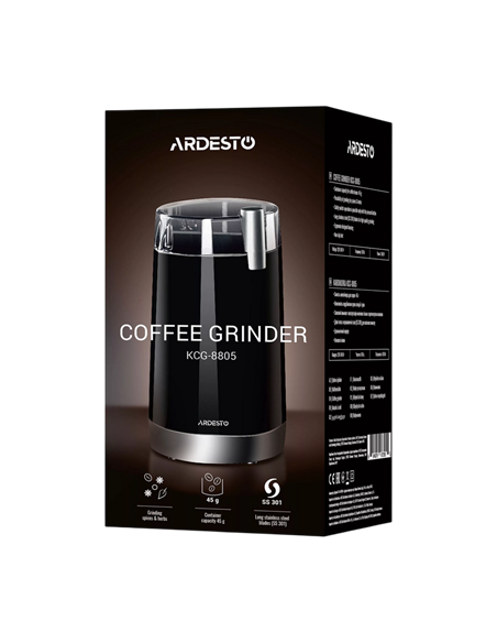 Кофемолка Ardesto KCG-8805, Чёрный