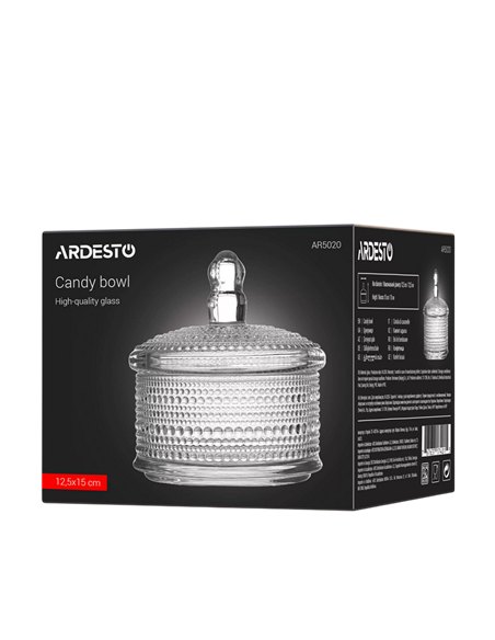Конфетница Ardesto AR5020, Прозрачный